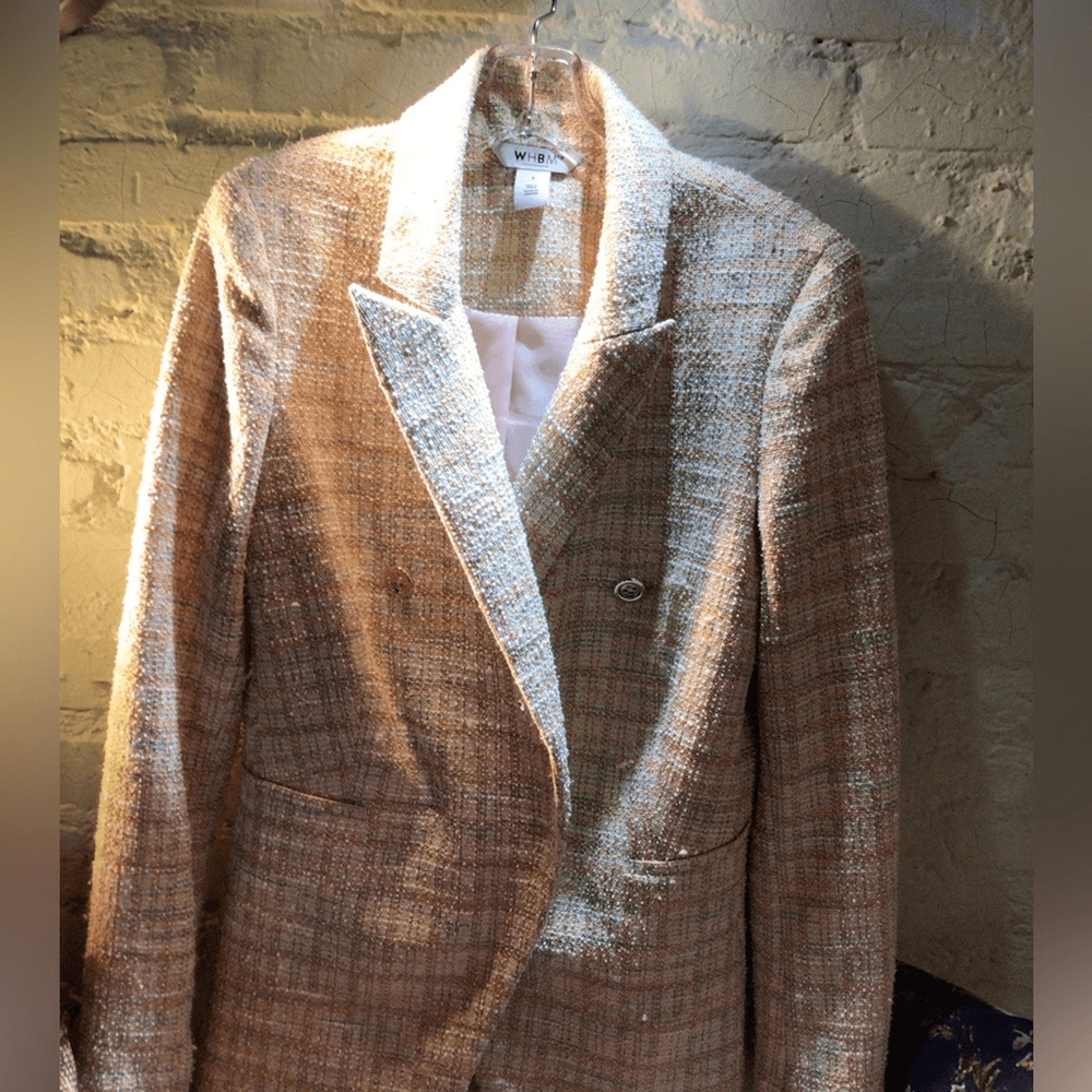 WHBM Tan Tweed Blazer